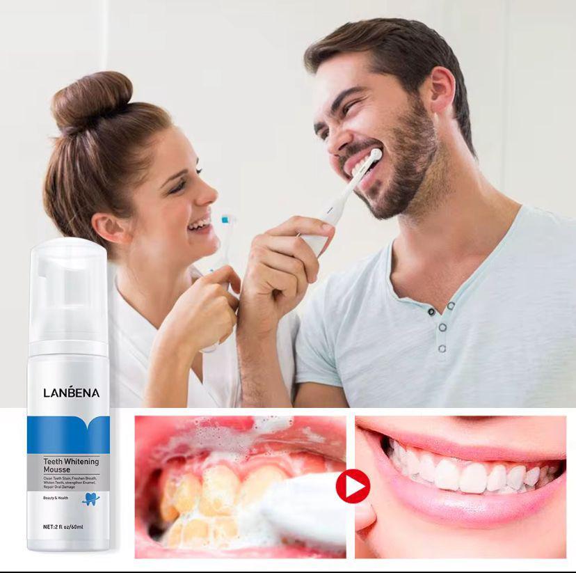 Lanbena Teeth Whitening Mousse – Mousse blanchissante et réparatrice
