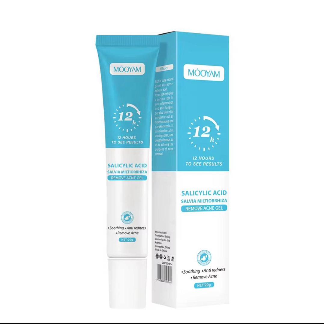 🌿 Gel Anti-Tâches &amp; Anti-Acné Mooyam – Acide Salicylique &amp; Salvia Miltiorrhiza